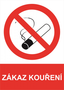Bezpečnostní tabulka - zákaz kouření 210 × 297 mm